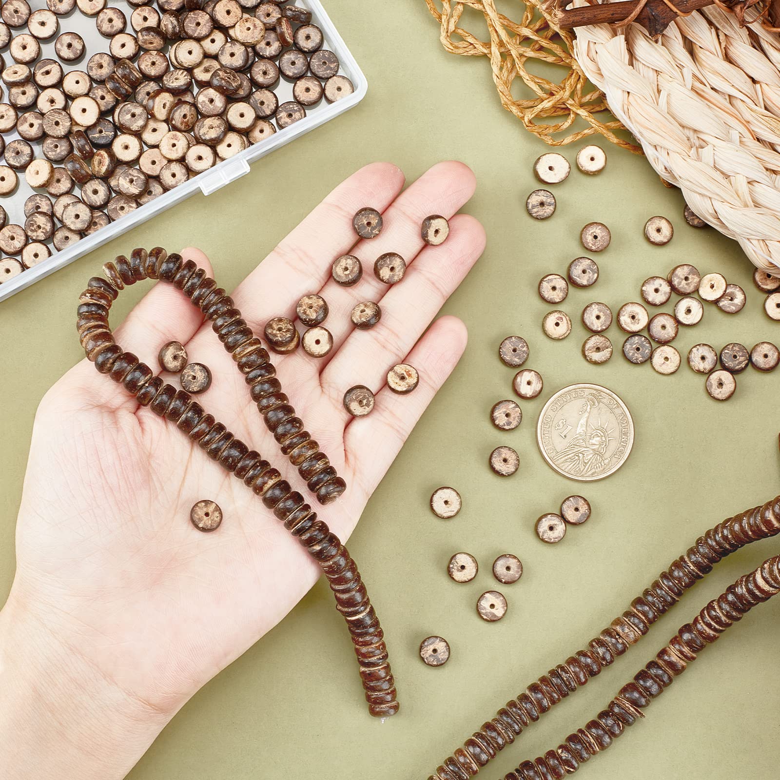 Amazon.co.jp: SUPERFINDINGS 6連 ココナッツ ビーズストランド